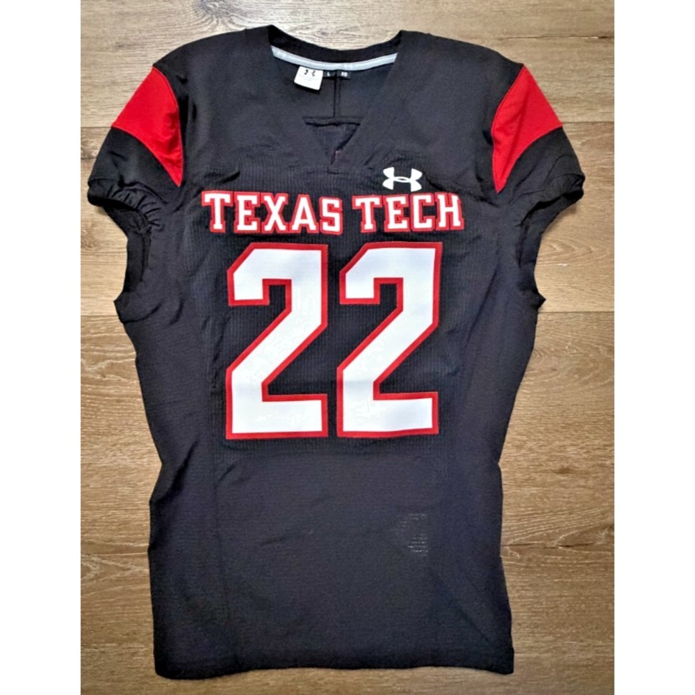 Under Armour Texas Tech Red‎ Raiders Football Jersey Men's Large #22 NWOT